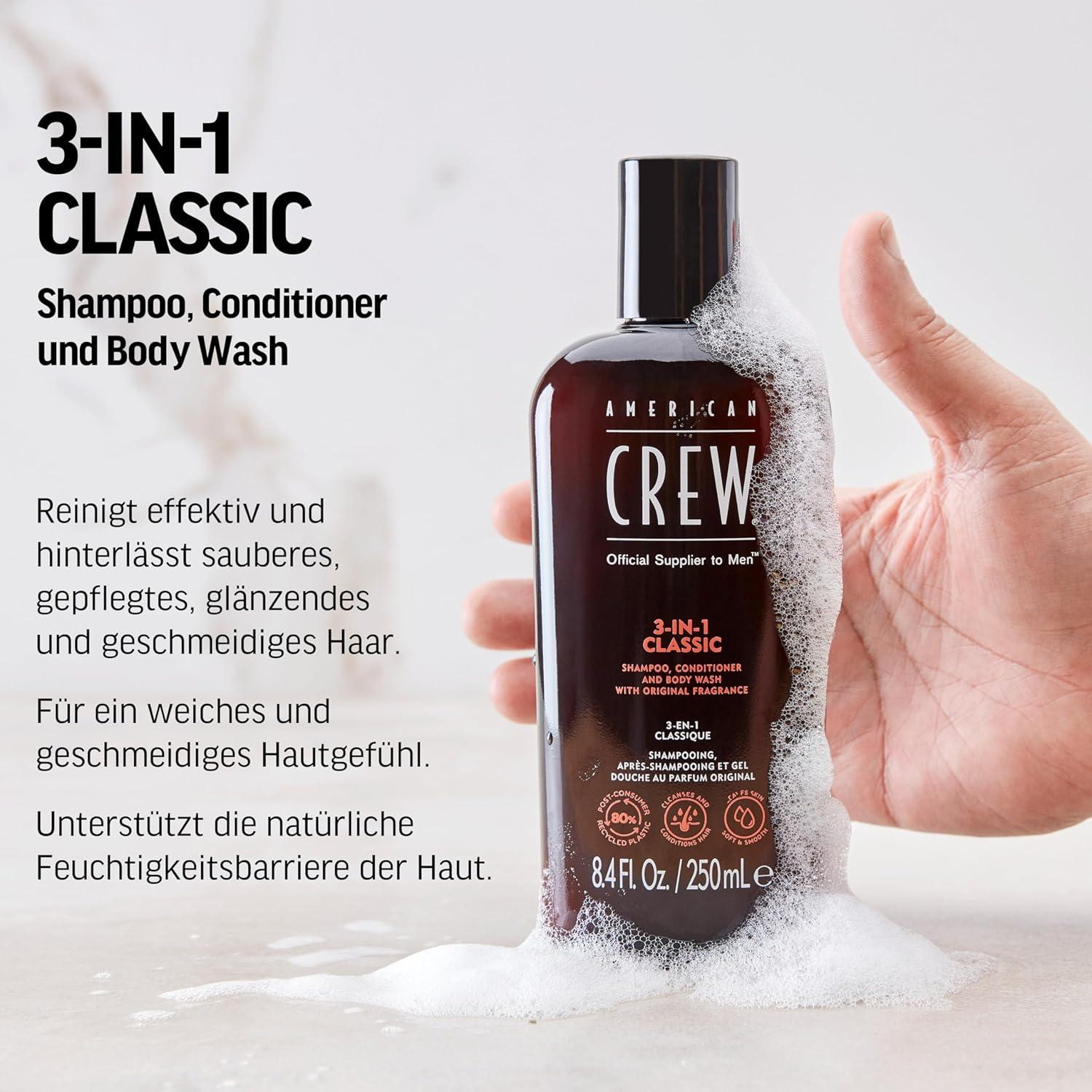 American Crew Hair&BodyCare Classic 3-in-1 (Shampoo, Conditioner and Body Wash)