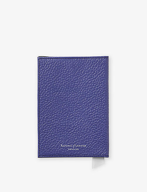 Aspinal of london plain passport cover pool blue lzrd