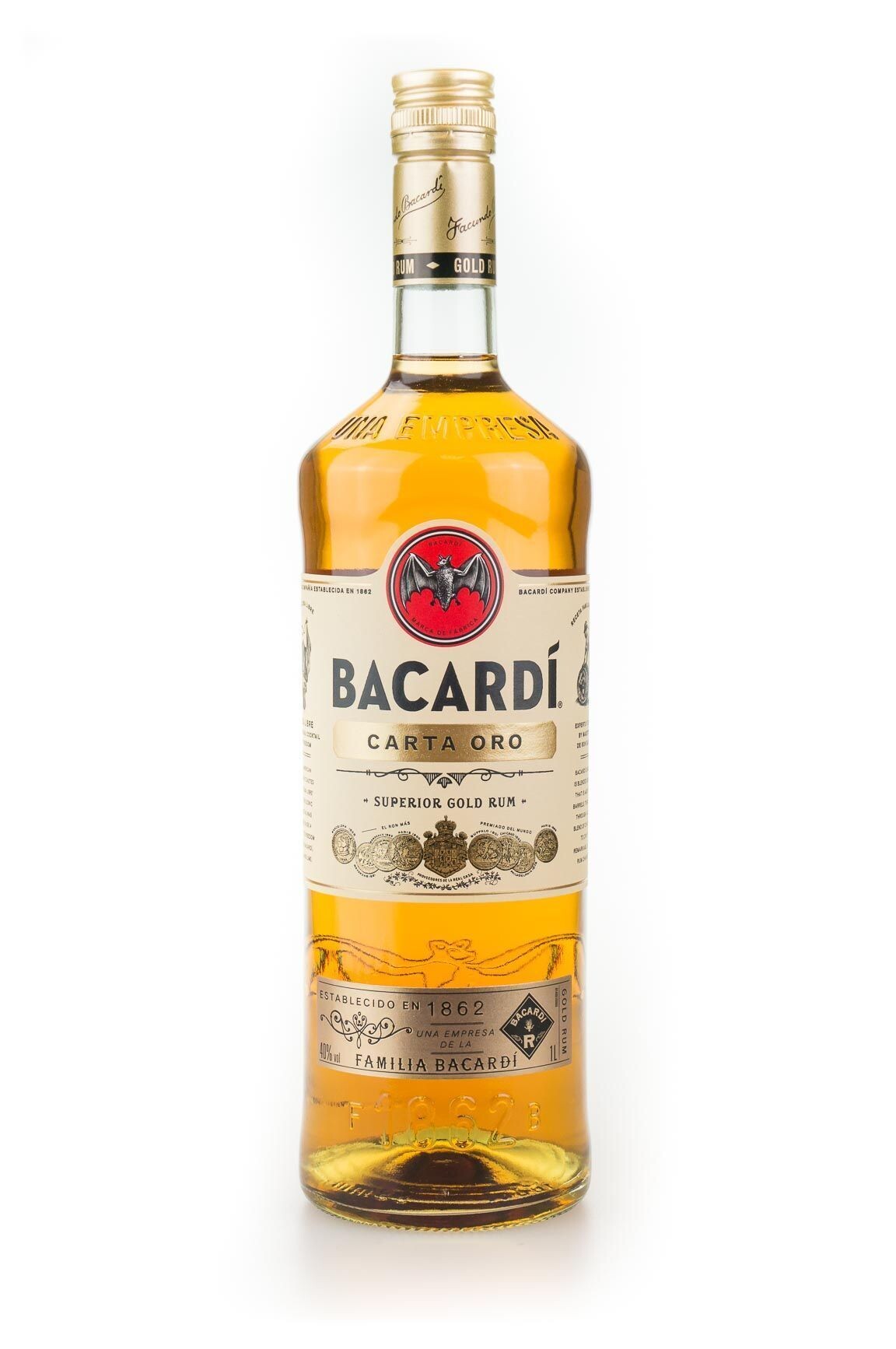 Bacardi Carta Oro Rum 40% 1L