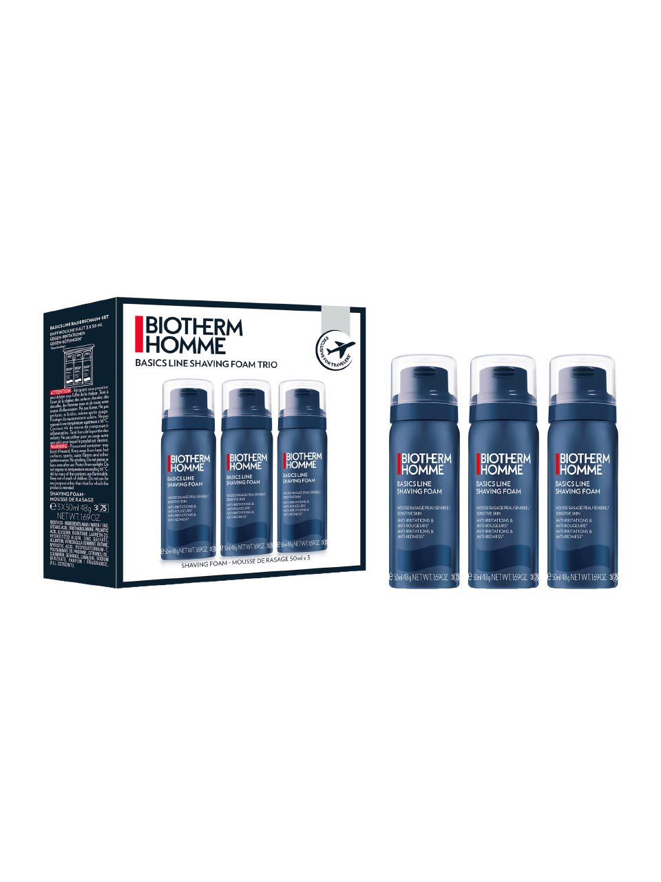 Biotherm homme shaving essentials travel size shaving foam set