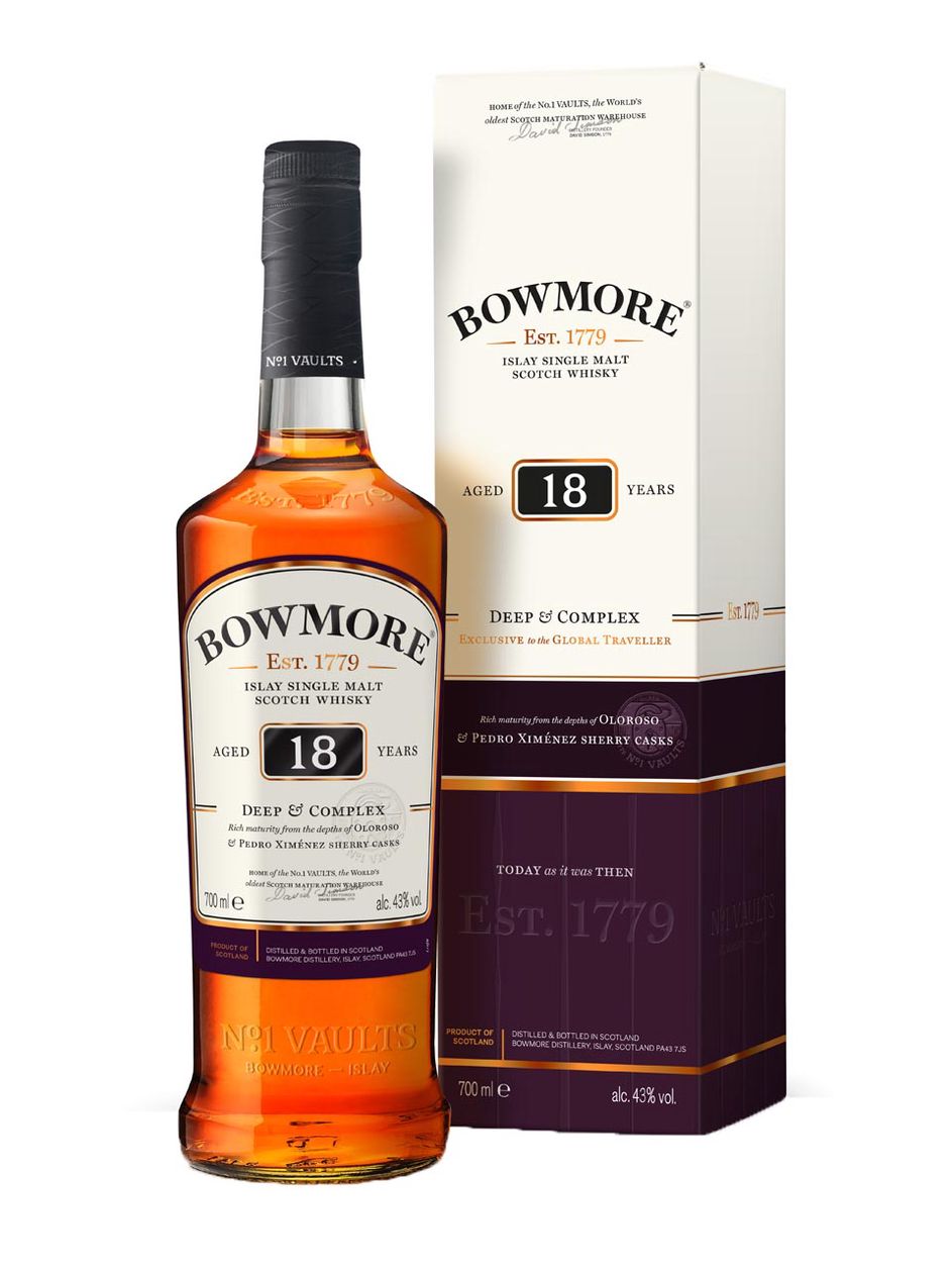 Bowmore 18y Islay Single Malt Scotch Whisky 43% 0.7L Geschenkverpackung