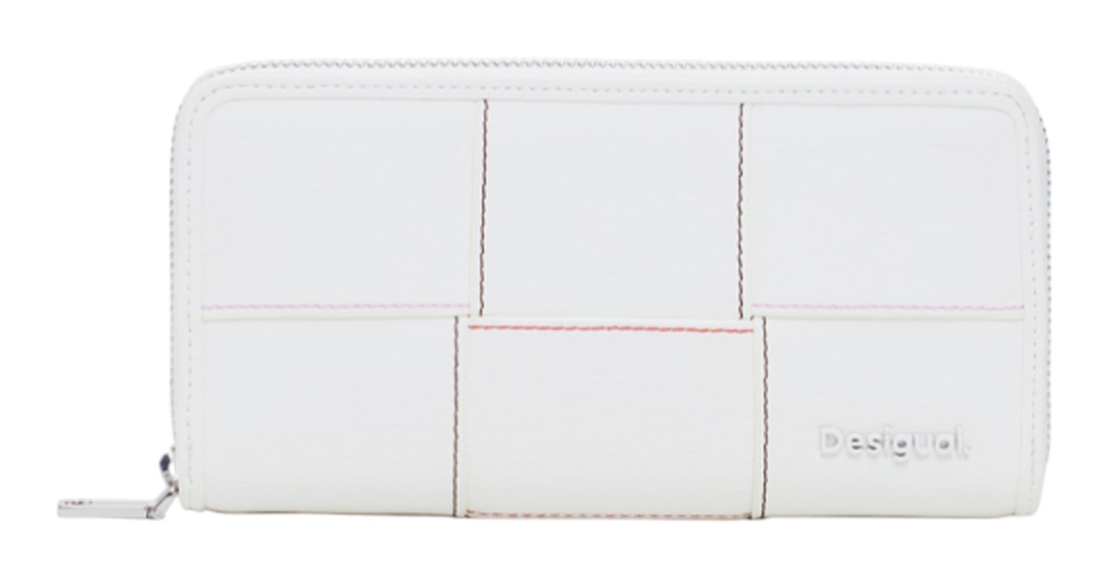 Desigual, women's wallet in white made of 100% polyester