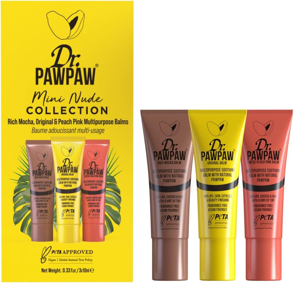 Dr.PAWPAW Mini Nude Gift Set Original 10ml Peach Pink 10ml & Rich Mocha 10ml