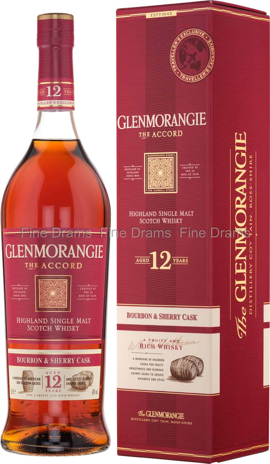 Glenmorangie The Accord 12y Highland Single Malt Scotch Whisky 43 % 1L gaveæske