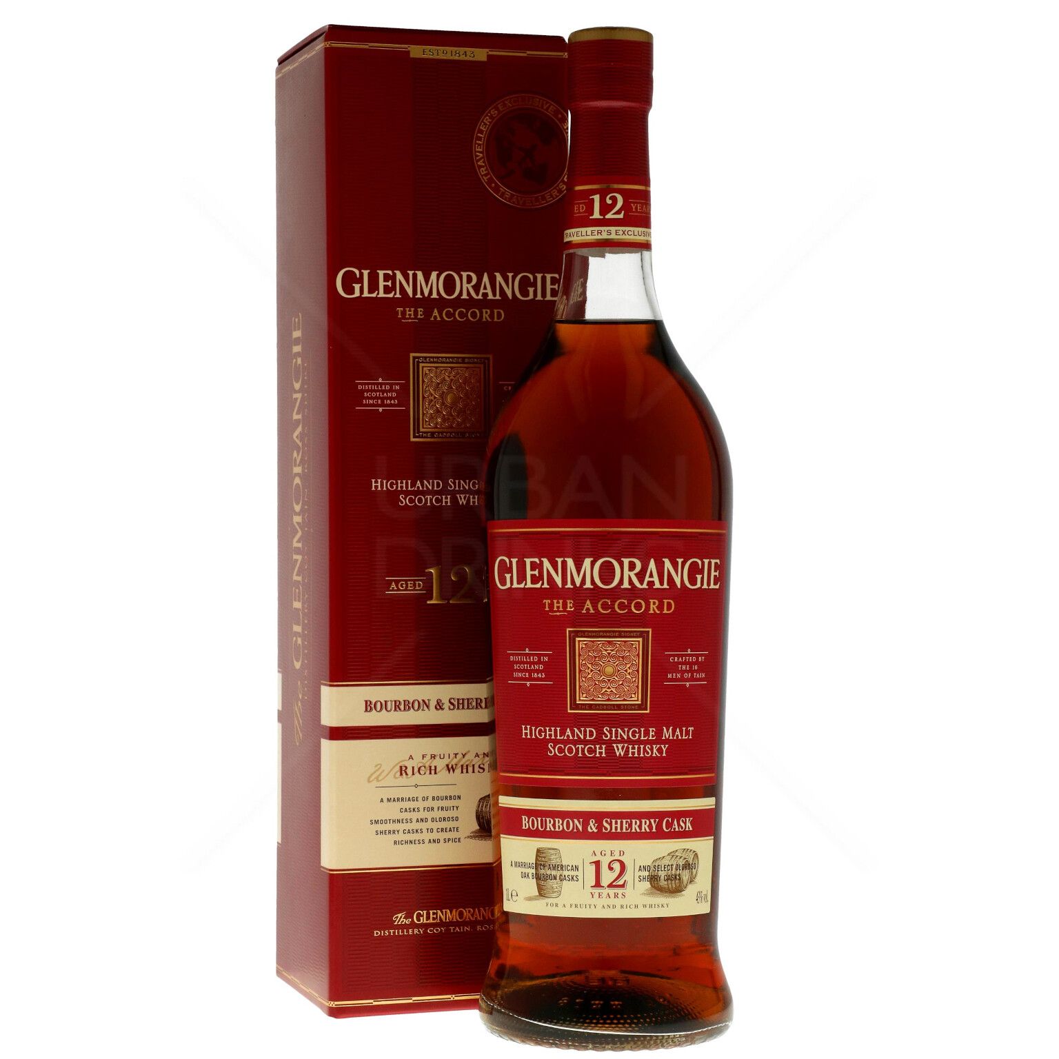 Glenmorangie the accord 12y highland single malt scotch whisky 43% 1l gift pack