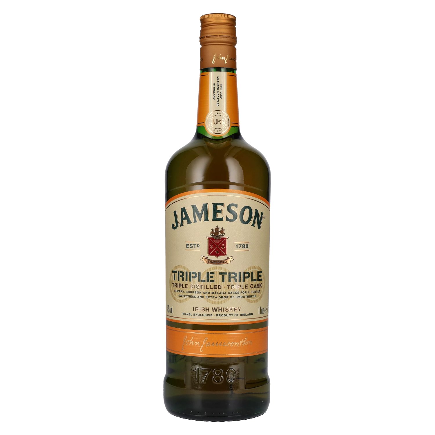 Jameson Triple Distilled Irish Whiskey 40% 1L image