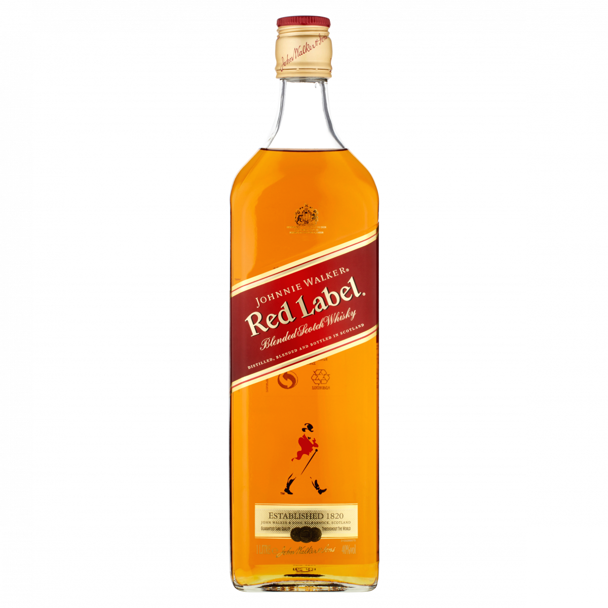 Johnnie Walker Red Label Blended Scotch Whisky 40 % 1L