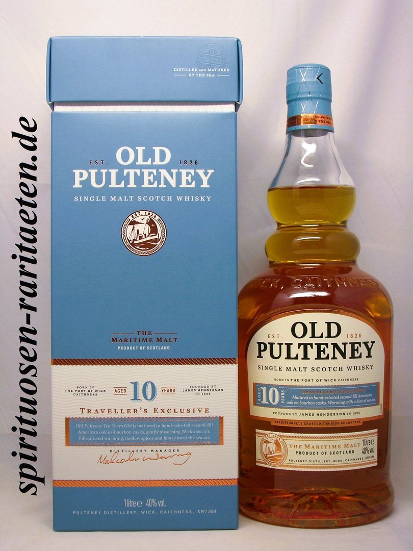 Old Pulteney 10y Highland Single Malt Scotch Whisky 40% 1L gift pack