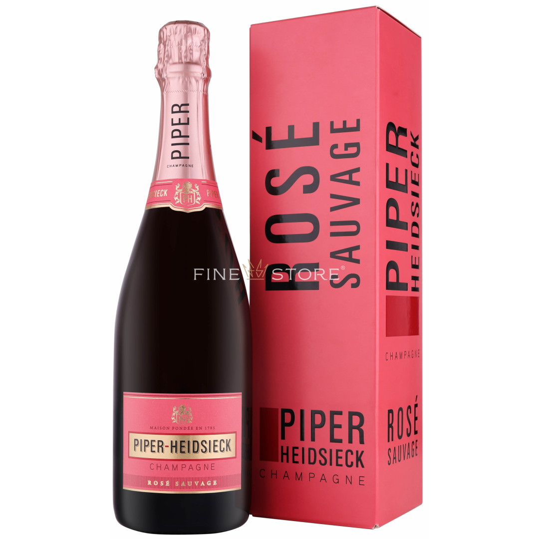 Piper-Heidsieck, Rosé Sauvage, Champagne, AOC, brut, rosé (carton gift box incl. 2 glasses) 0.75L