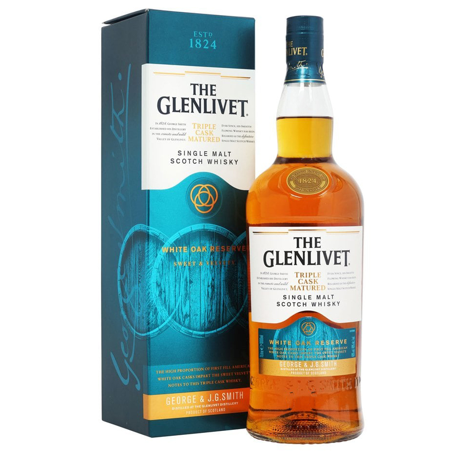 Glenlivet triple cask matured white oak reserve speyside single malt scotch whisky 40% 1l
