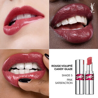 Yves Saint Laurent Rouge Volupte Loveshine Candy Glaze Lipstick N° 06 Burgundy Temptation